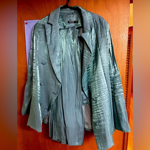 NASTY GAL blue wide leg suit - Picture 1 of 6